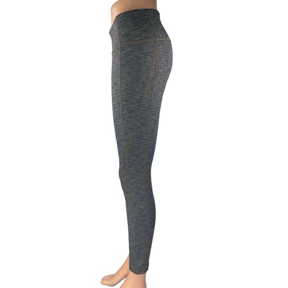 Athleta Women's Gray Mid Rise Activewear Fitness Workout Yoga Leggings Pants M - Picture 2 of 5